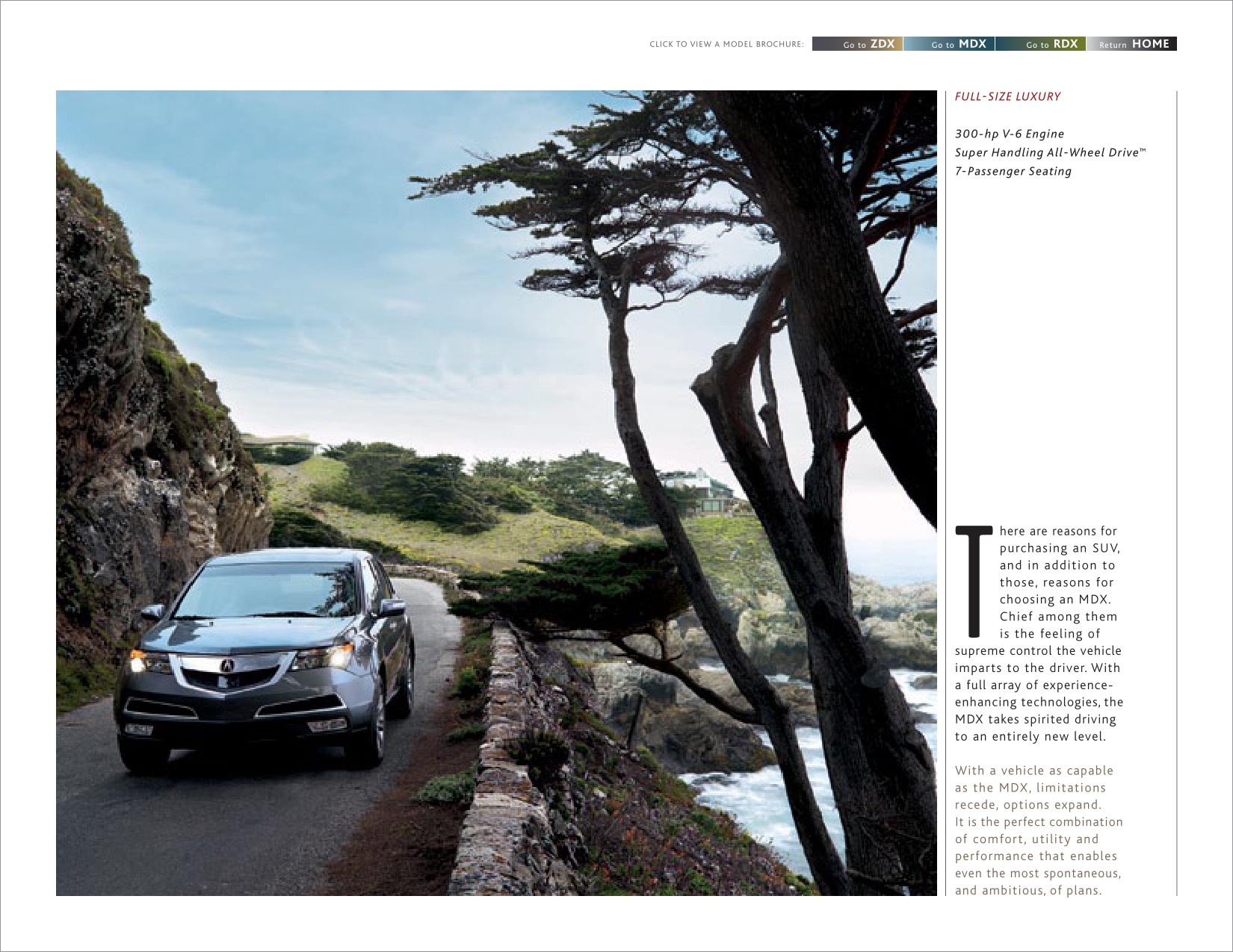 2012 Acura ZDX MDX RDX Brochure Page 39
